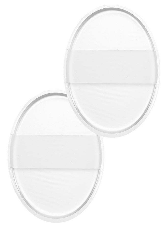 Ajcotahm 2Pcs Silicone Makeup Sponge, Clear Round Powder Puff Washable Makeup Applicator for Women Girls Non-Absorbent Cosmetic Beauty Sponge for Foundation, Concealer, Cream, Blush, Highlighter - Image 1